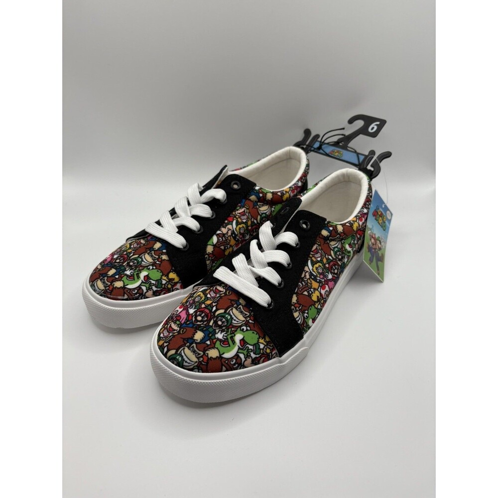 SUPER MARIO BROTHERS Sneakers Kids Unisex Size Multicolored Tennis Shoes Sz 6